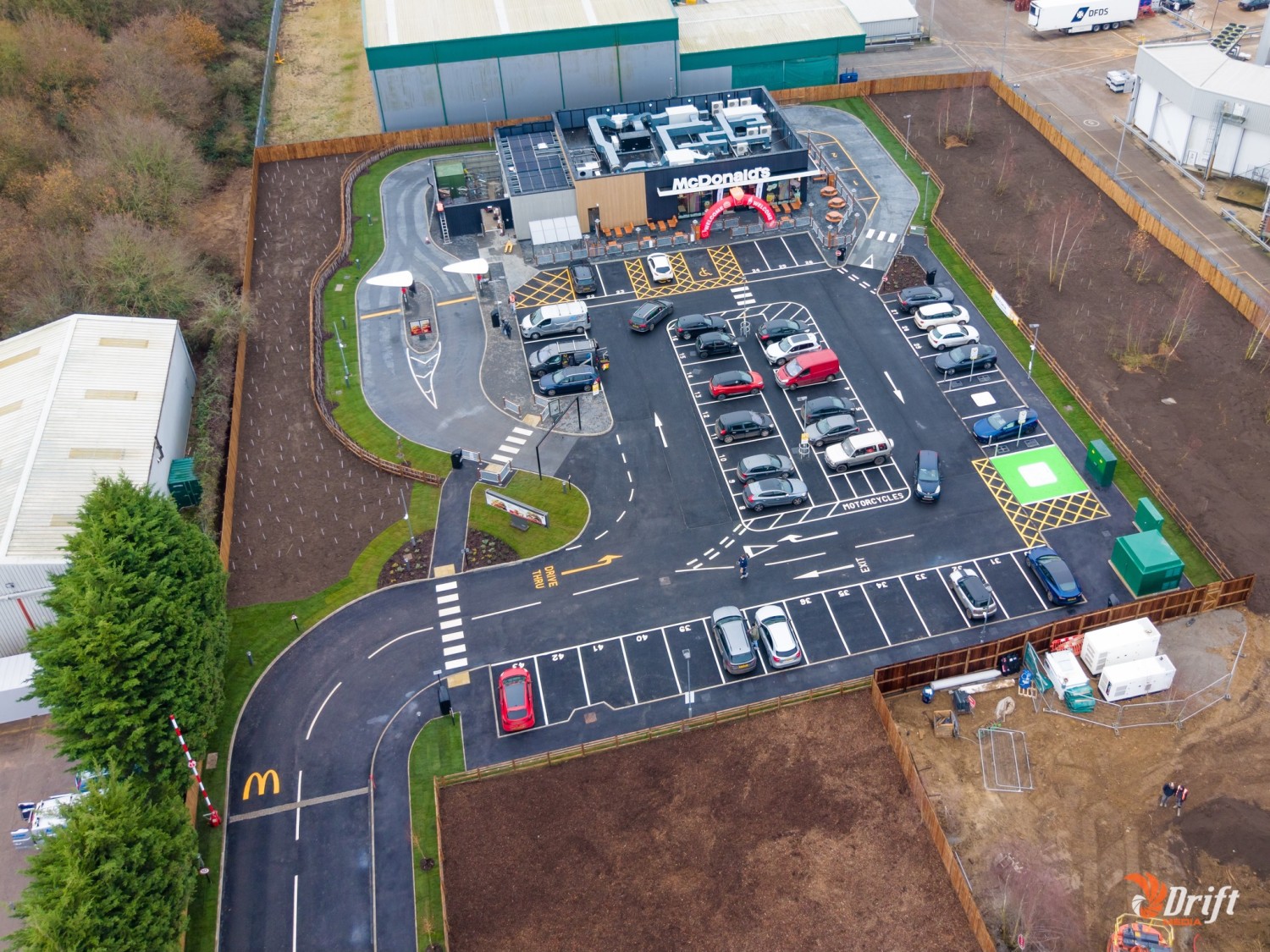 Drone Hyperlapse of McDonalds Fakenham