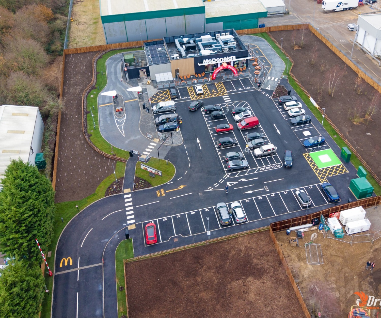 Drone Hyperlapse of McDonalds Fakenham